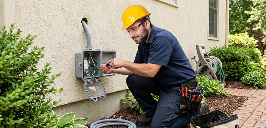 Outdoor Outlet Installation on Vinyl Siding in Murfreesboro